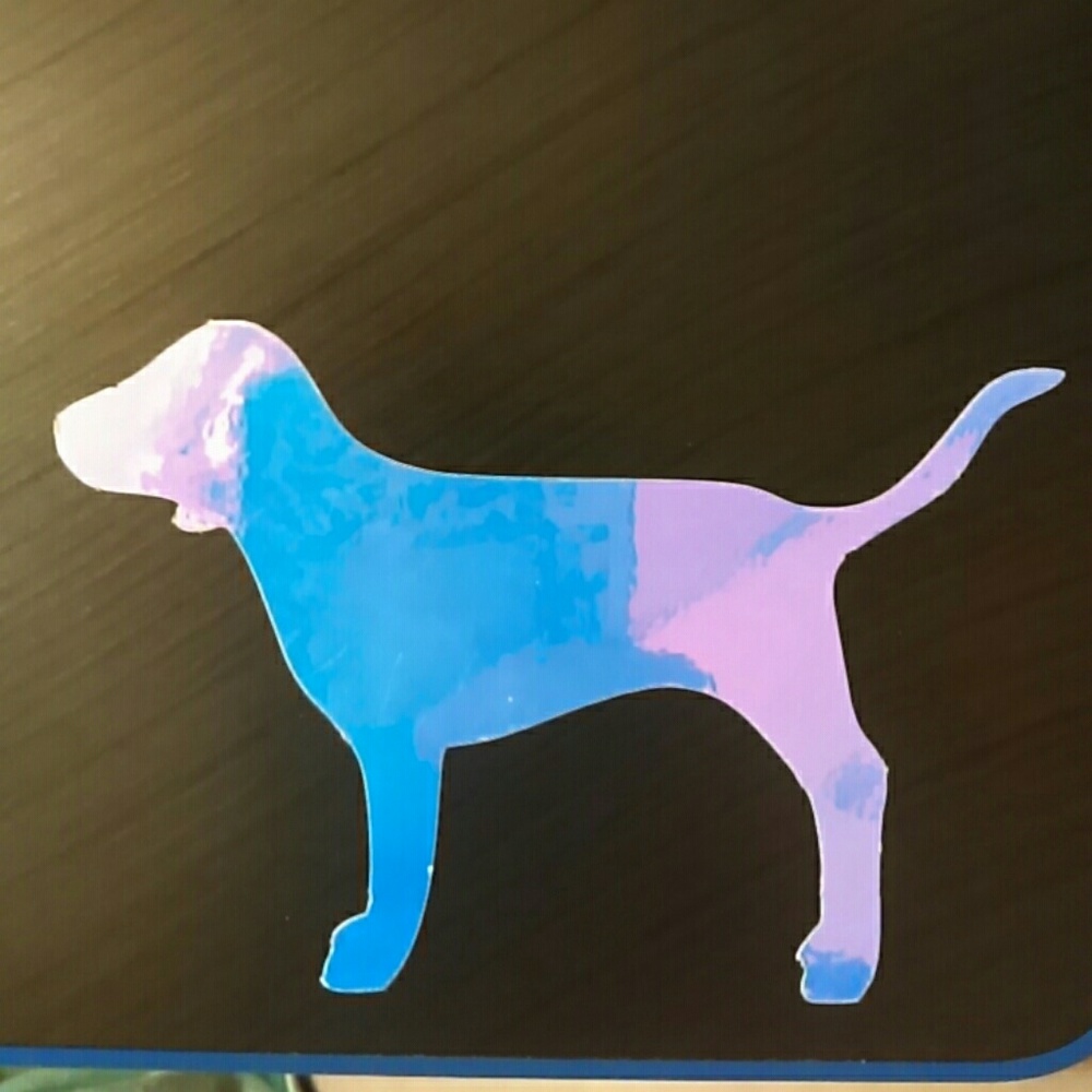 PINK Dog Holo Sticker